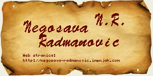 Negosava Radmanović vizit kartica